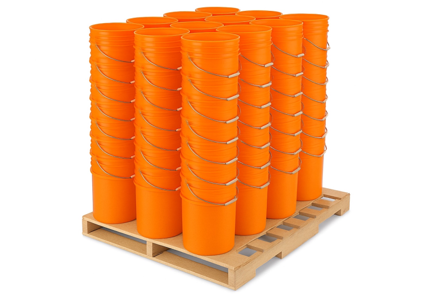 orange 5 gallon bucket bulk 180 pallet metal handle