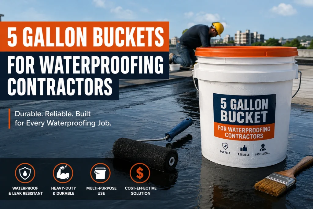5 gallon buckets for waterproofing contractors